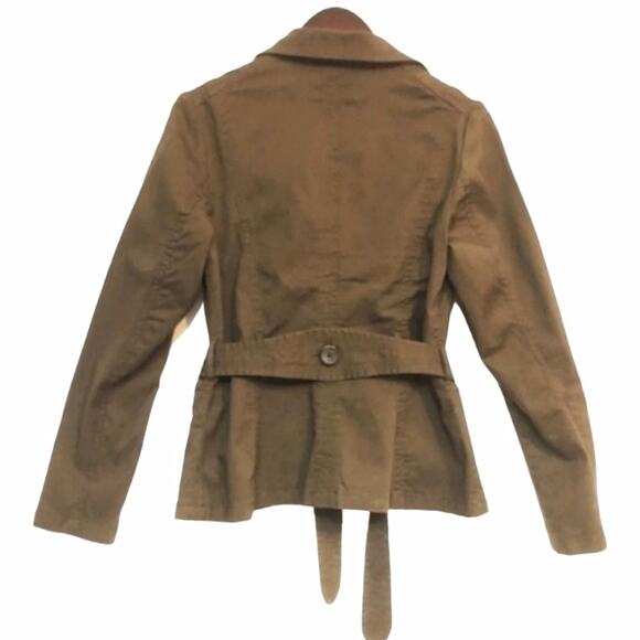 H&M Brown Cargo Utility Jacket Size 10 Wrap Blazer Office Wear Academia  Casual - Picture 4 of 8